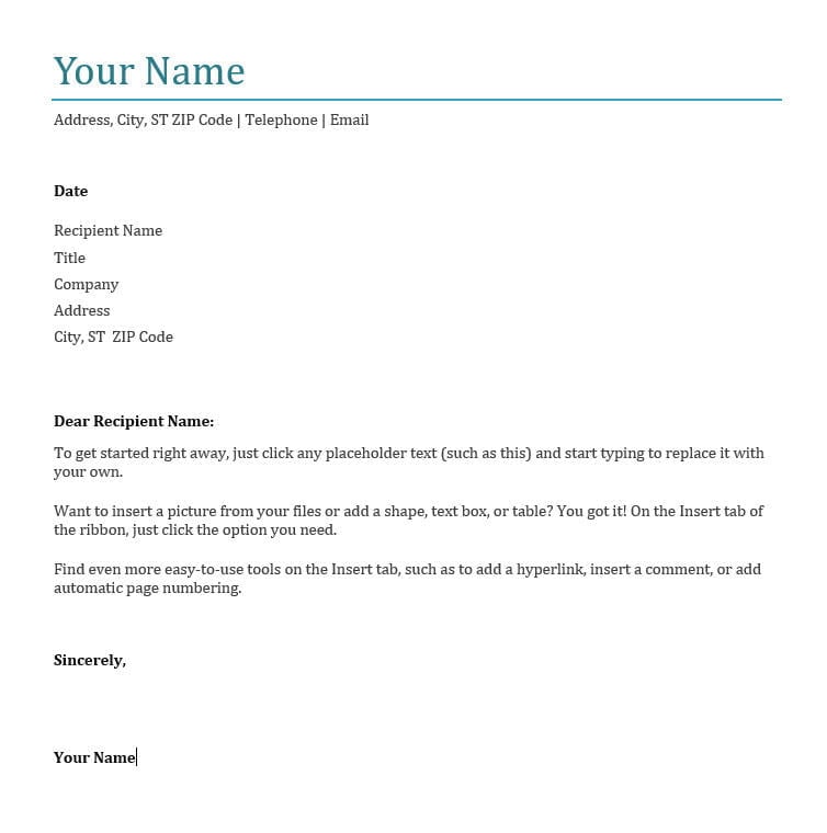 how to make your application letter stand out