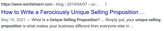 example of copy that sells—blog title using "ferociously"