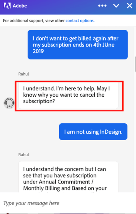 how to converse as chatbot adobe