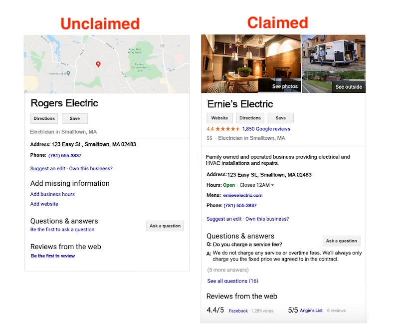 how to rank higher on google maps claimed vs unclaimed