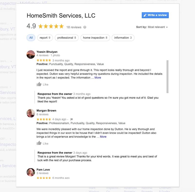 how to use google my business for seo respond to reviews