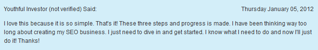 Irrelevant Blog Comment