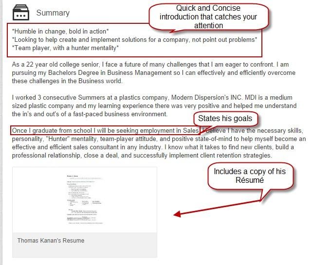 Improve your linkedin profile summary