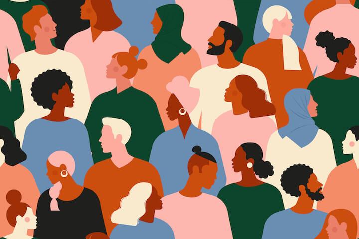 diversity in marketing—diverse crowd of people