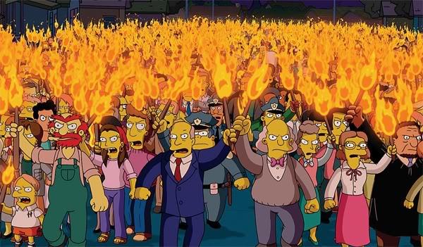 Influencer marketing Simpsons angry mob