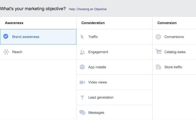 Instagram ads campaign objectives