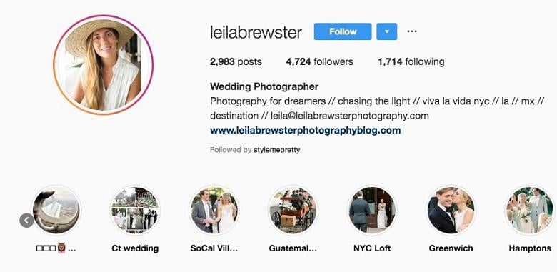 Instagram stories example