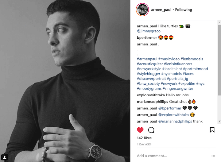 armen paul "what they would say" instagram caption example