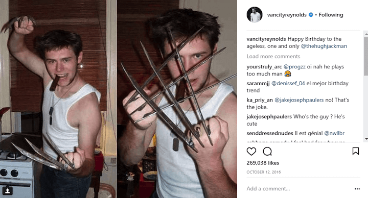 hugh jackman "call out a friend" instagram caption example