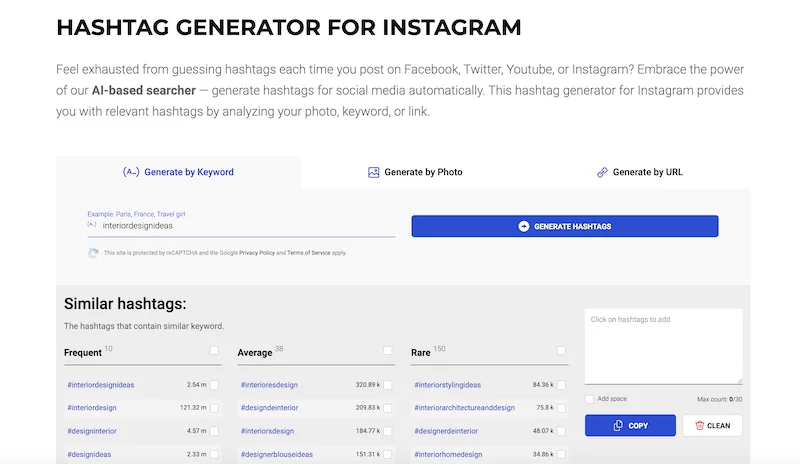 hashtag generator tool for instagram seo