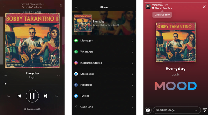 instagram spotify integration