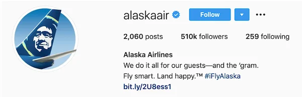 instagram bios alaska airlines