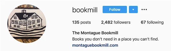 instagram bios bookmill