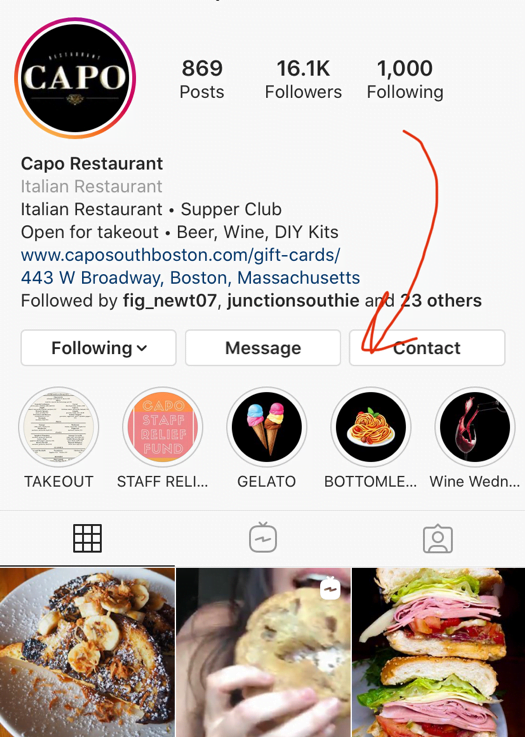 instagram growth capo restaurant