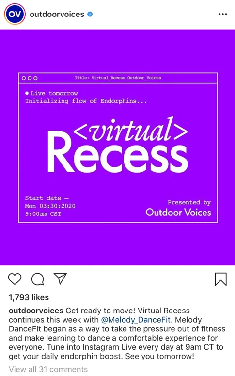 instagram growth virtual recess