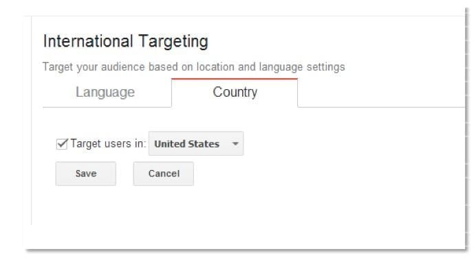 international targeting by country