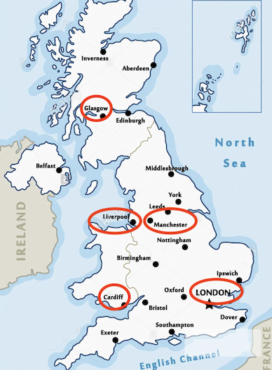 international ppc advertising tips UK population map
