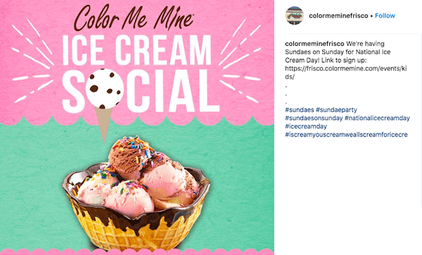 july marketing ideas - ice cream instagram post for july