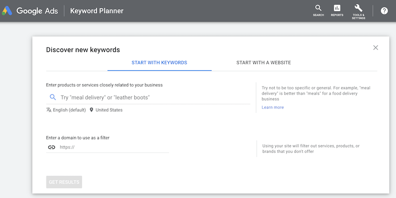 keyword research guide google ads keyword planner