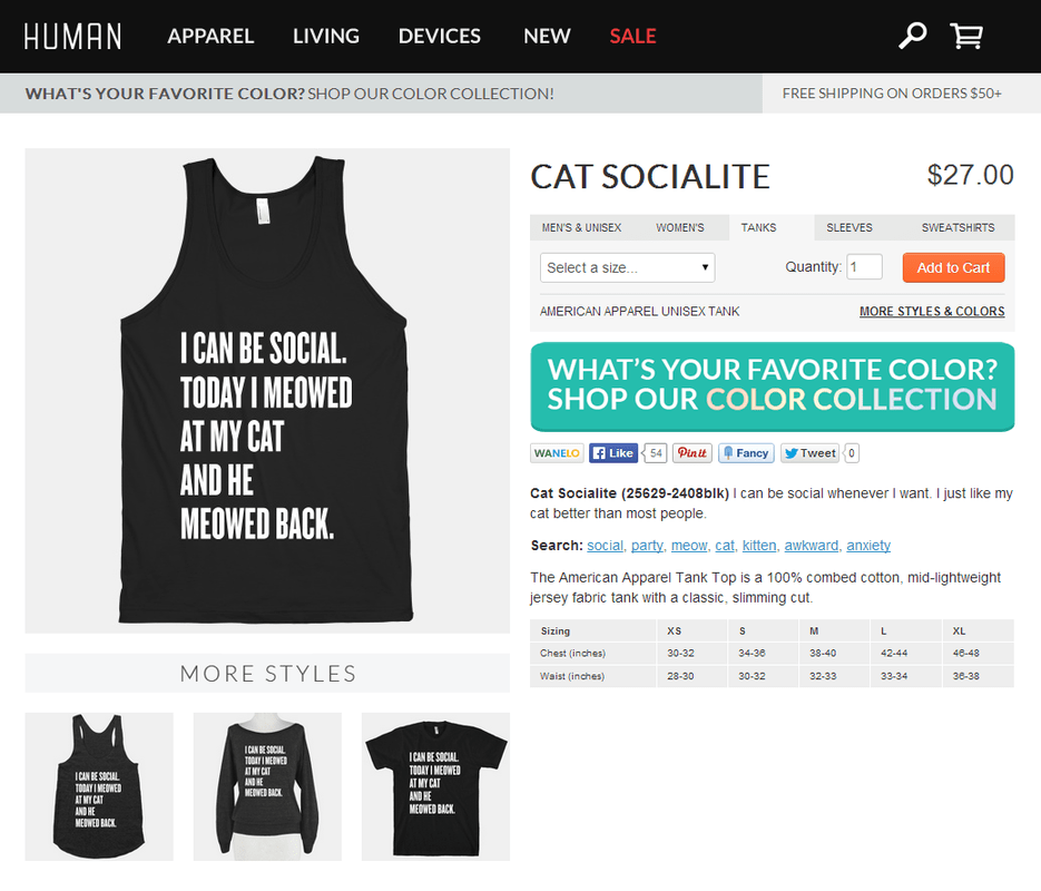 pinterest social media landing page example