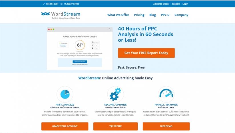 Landing page optimization myths WordStream new offer
