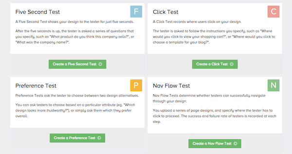 landing page tests