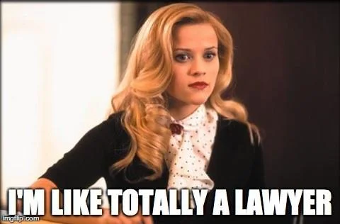 Law firm marketing gif from Legally Blonde "I'm like totally a lawyer"