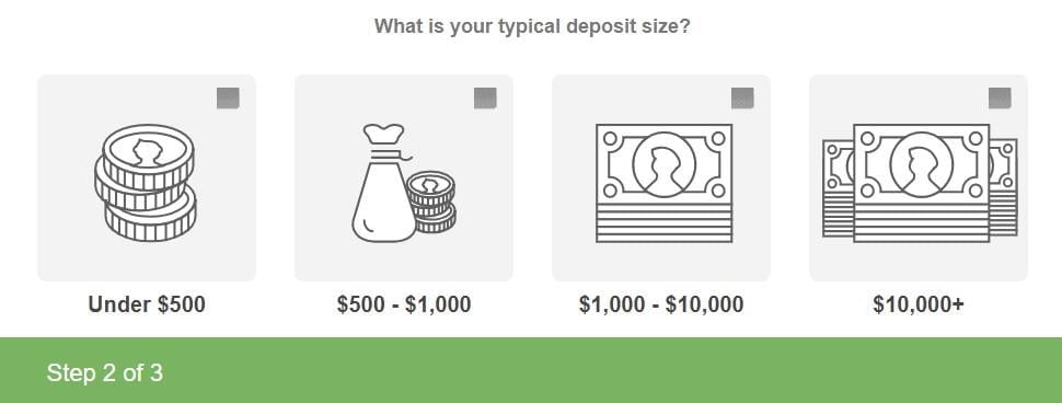 lead capture form image selection options