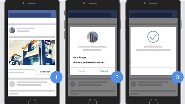 Facebook lead ad example