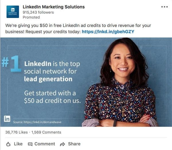 brand awareness campaign on linkedin