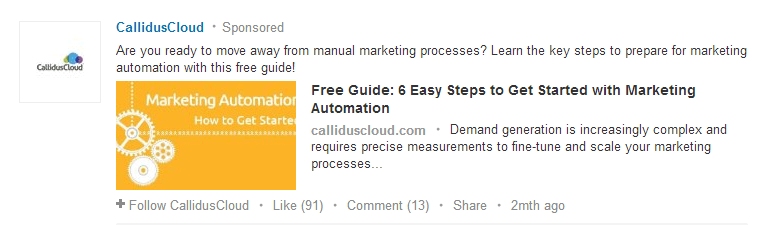 linkedin sponsored posts