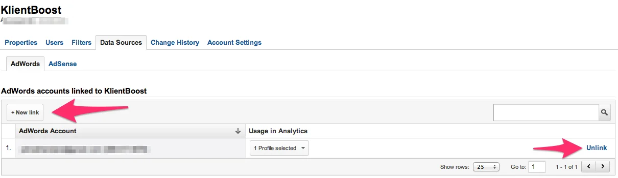 adwords and analytics link