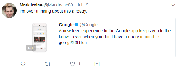 mark irvine reacts to google feed