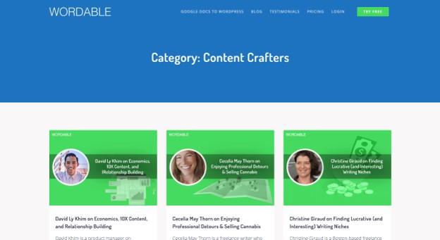 Wordable's Content Crafters series