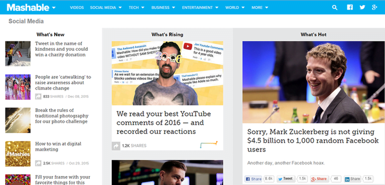 Marketing news Mashable