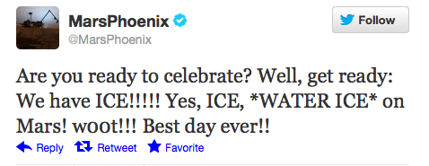 Famous Mars Phoenix Tweet