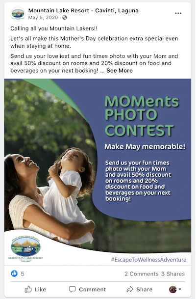 may marketing ideas—mothers day photo contest on facebook