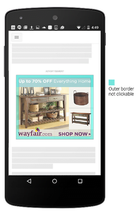 Mobile clicks example of the border of the image where now you won't be able to click