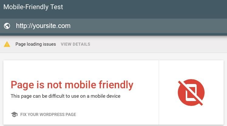 mobile friendly test