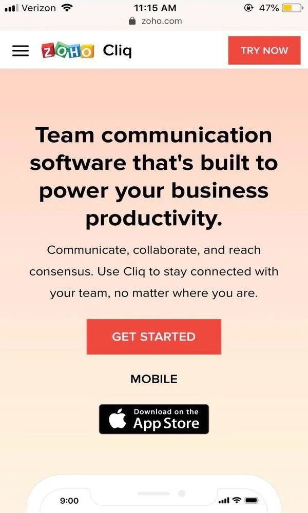 mobile-landing-pages-zoho-example