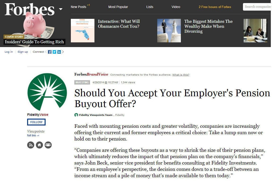 Native advertising examples Forbes promoted post