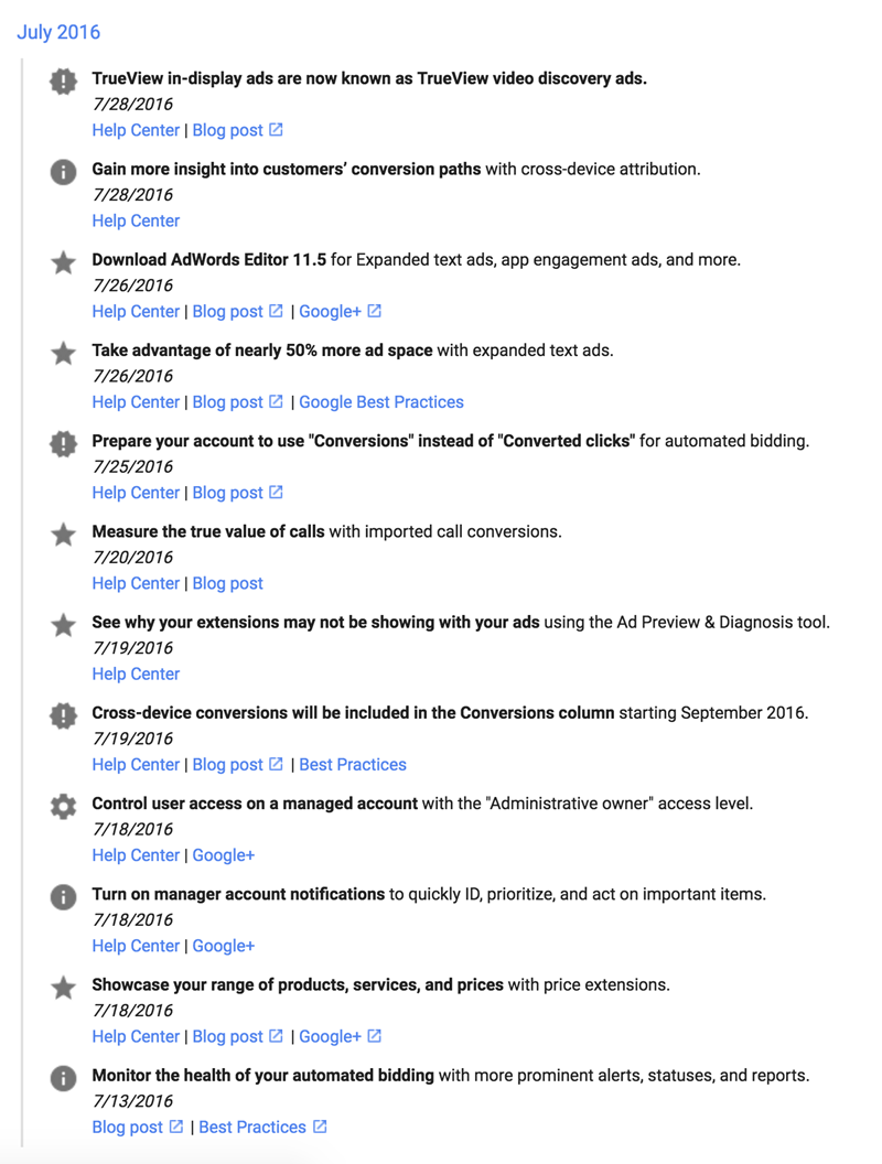 new adwords features july 2016