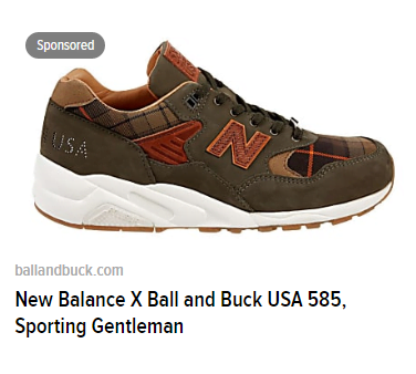 new balance luxury brand dynamic remarketing ad