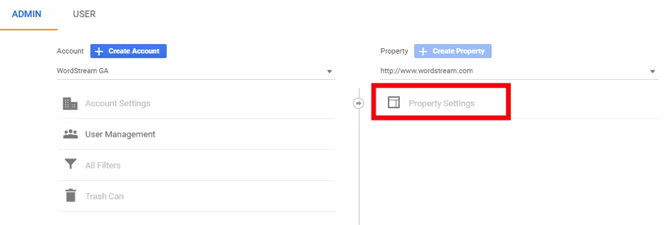 New Google Search Console Property Level