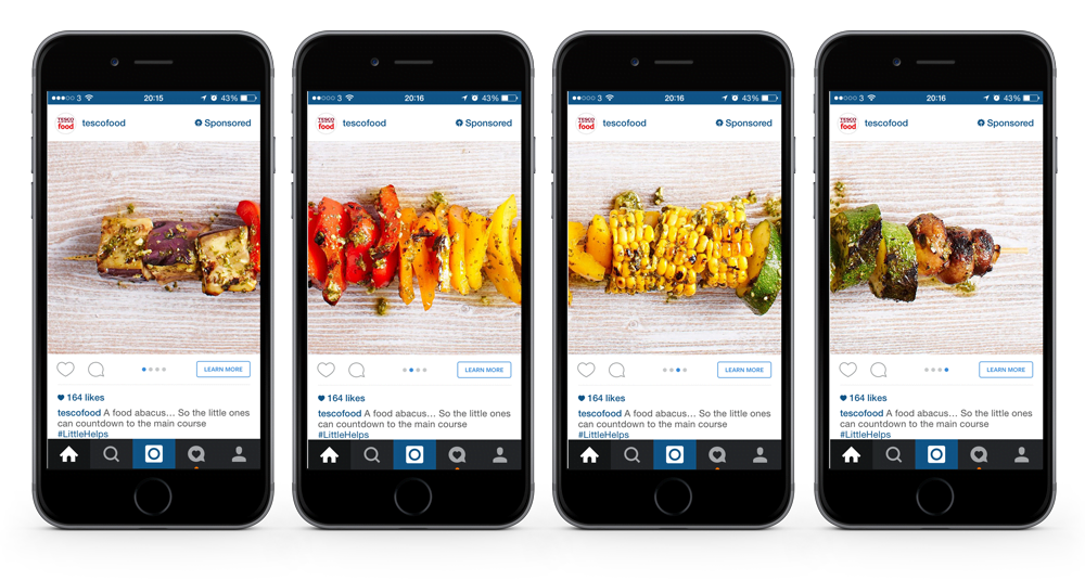 Online advertising costs Instagram ad creative examples