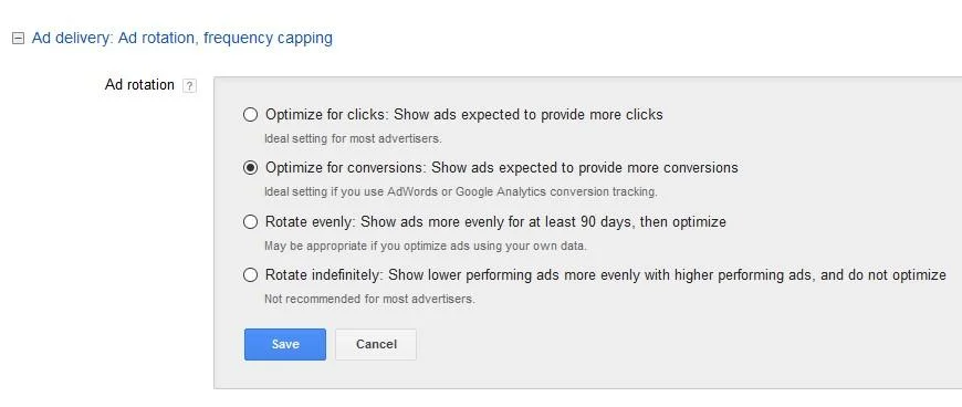 ad rotation settings best practices