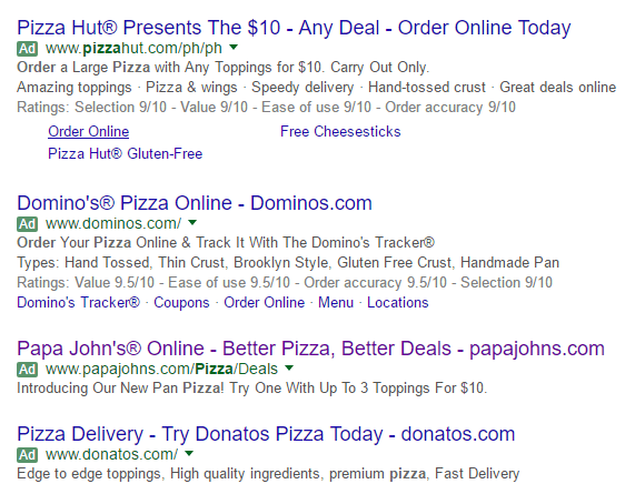 relevant PPC landing pages