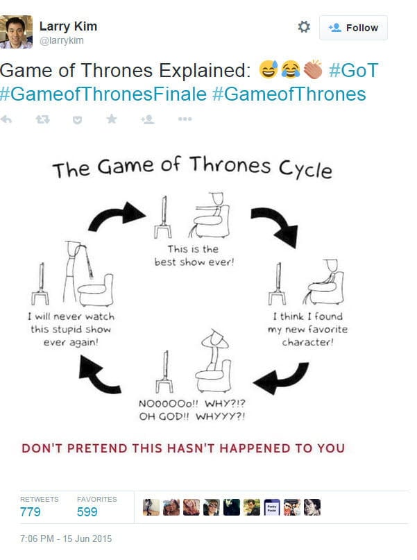 Paid social media Larry Kim Game of Thrones tweet