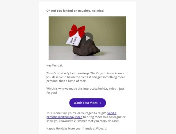 personalized video email example