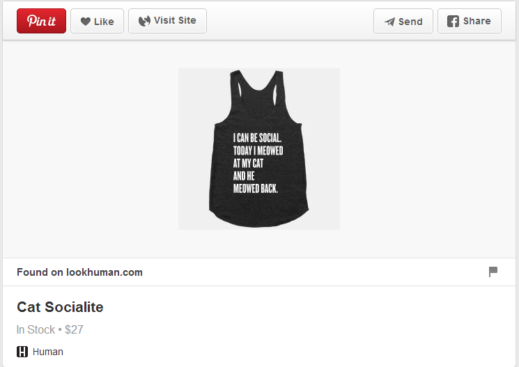pinterest social media landing page